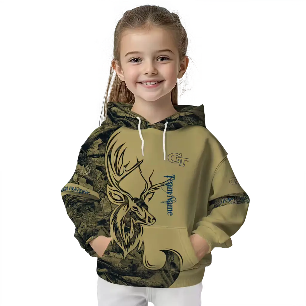 customized georgia tech yellow jackets deer silhouette gold hoodie top rated customized georgia tech yellow jackets deer silhouette gold hoodie top rated