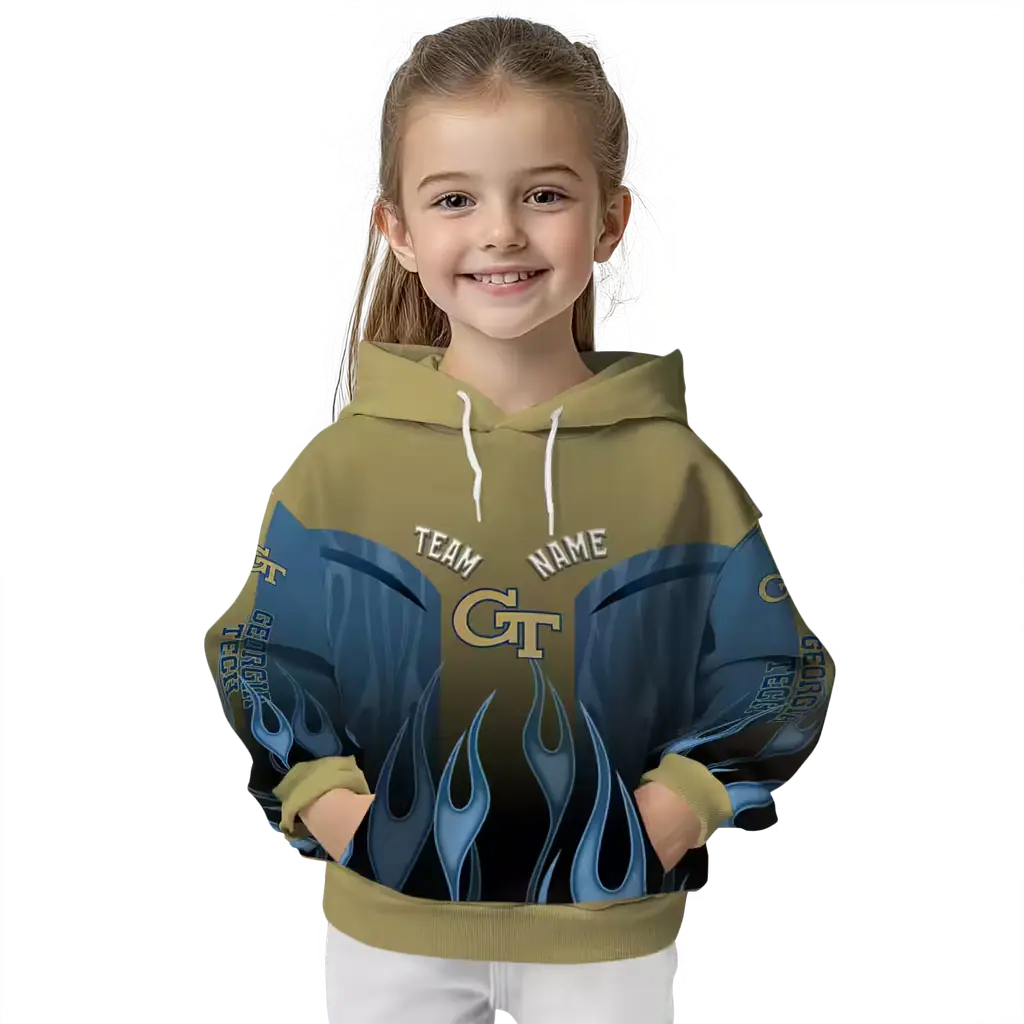customized georgia tech yellow jackets flame design gold hoodie top rated customized georgia tech yellow jackets flame design gold hoodie top rated
