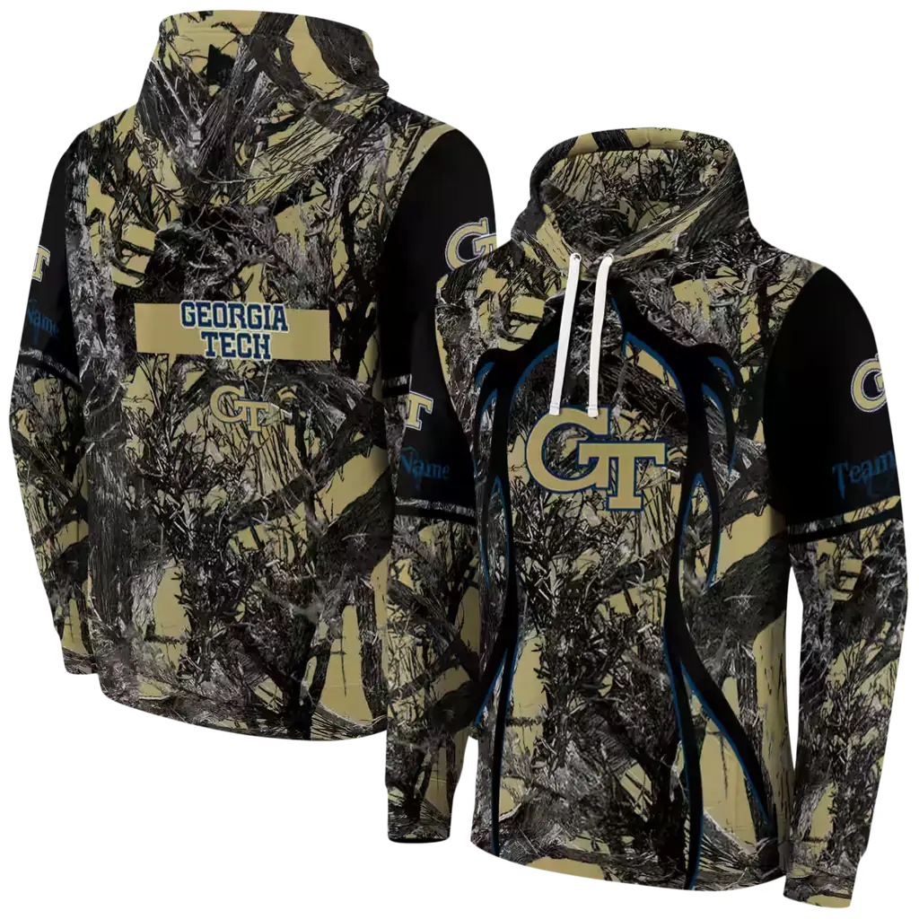 customized georgia tech yellow jackets hunting theme gold black hoodie fashion forward customized georgia tech yellow jackets hunting theme gold black hoodie fashion forward