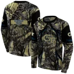 customized georgia tech yellow jackets hunting theme gold black hoodie best selling