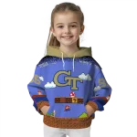 customized georgia tech yellow jackets mario blue black hoodie best selling
