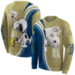 customized georgia tech yellow jackets peeking snoopy gold hoodie best selling
