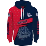 customized gonzaga bulldogs abstract shape blue hoodie best selling