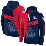 customized gonzaga bulldogs abstract shape blue hoodie best selling