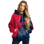 customized gonzaga bulldogs abstract shape blue hoodie best selling