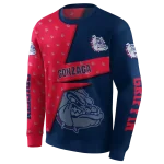 customized gonzaga bulldogs abstract shape blue hoodie best selling