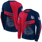 customized gonzaga bulldogs abstract shape blue hoodie best selling