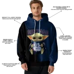 customized gonzaga bulldogs baby yoda blue black hoodie best selling