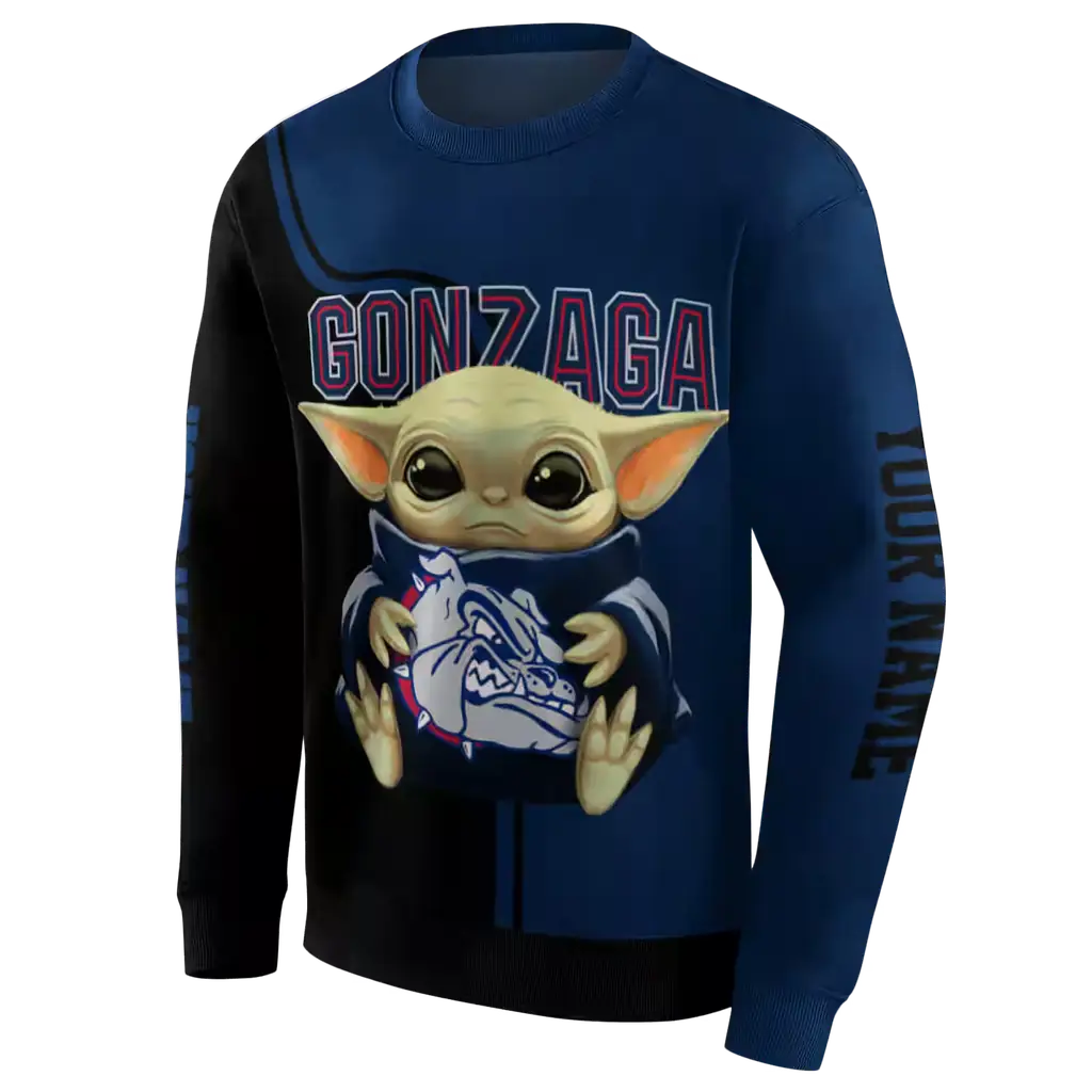 customized gonzaga bulldogs baby yoda blue black hoodie new arrival customized gonzaga bulldogs baby yoda blue black hoodie new arrival