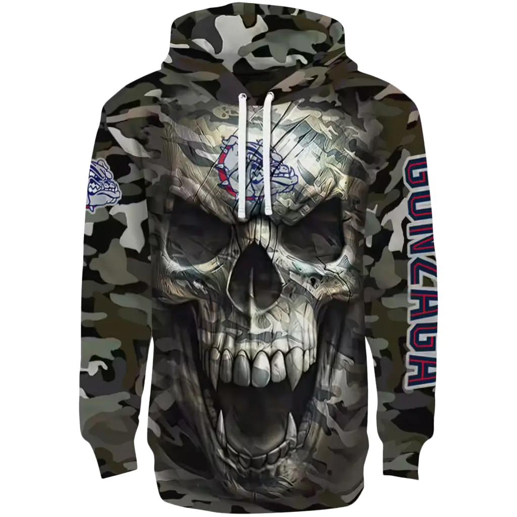 customized gonzaga bulldogs camo skull hoodie best selling customized gonzaga bulldogs camo skull hoodie best selling