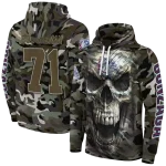 customized gonzaga bulldogs camo skull hoodie best selling