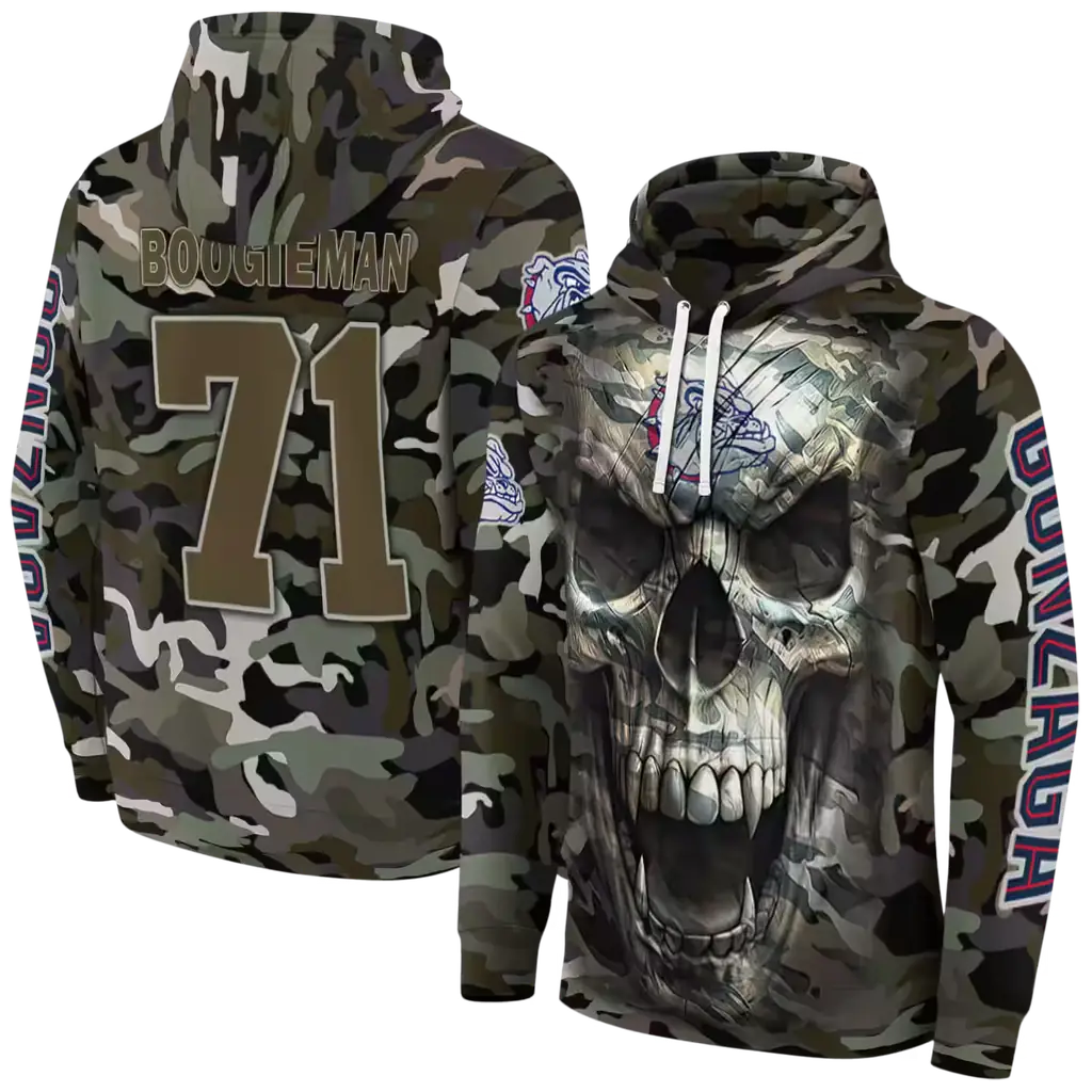 customized gonzaga bulldogs camo skull hoodie fashion forward customized gonzaga bulldogs camo skull hoodie fashion forward