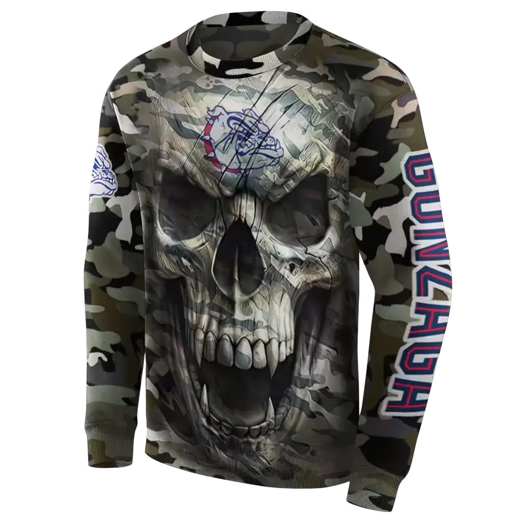 customized gonzaga bulldogs camo skull hoodie new arrival customized gonzaga bulldogs camo skull hoodie new arrival