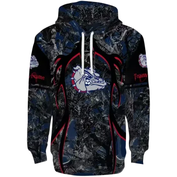 customized gonzaga bulldogs hunting theme blue black hoodie best selling