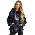 customized gonzaga bulldogs hunting theme blue black hoodie best selling