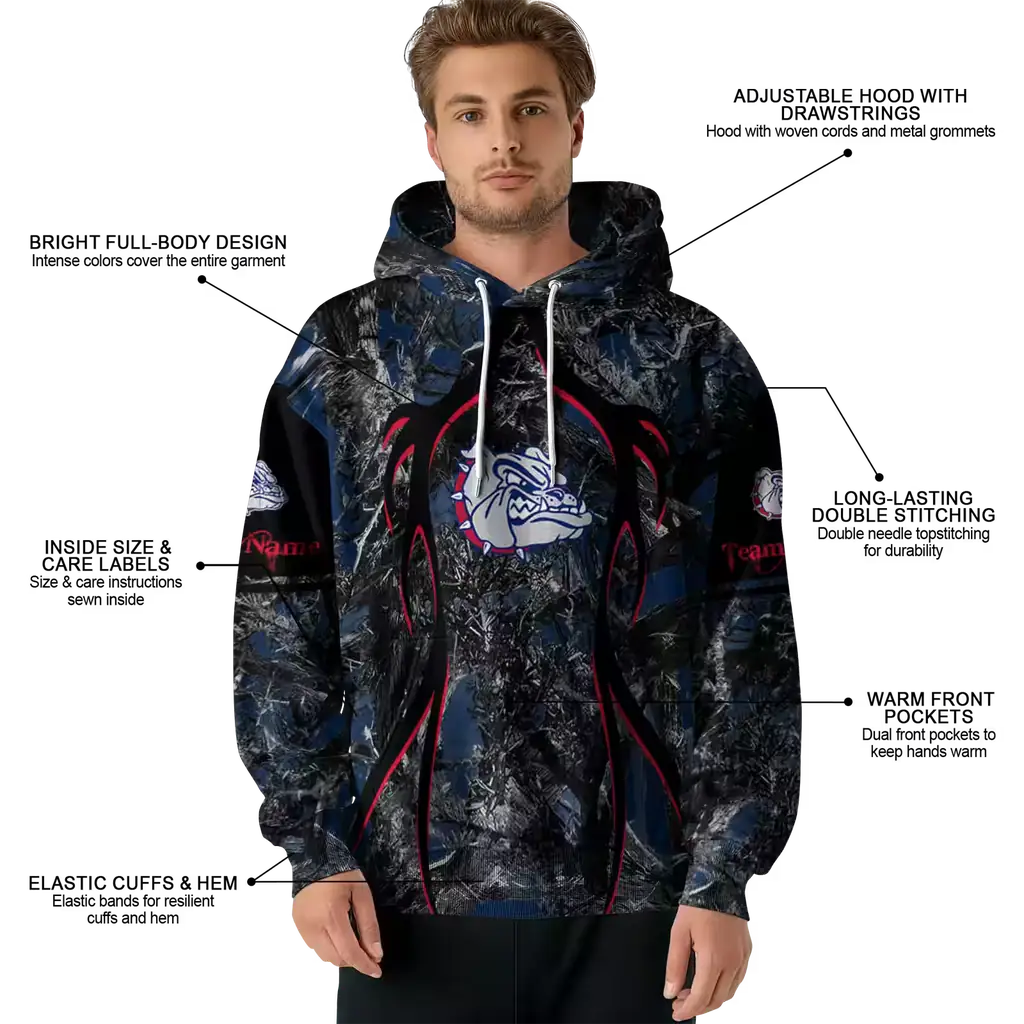 customized gonzaga bulldogs hunting theme blue black hoodie latest model customized gonzaga bulldogs hunting theme blue black hoodie latest model