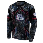 customized gonzaga bulldogs hunting theme blue black hoodie best selling