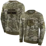 customized gonzaga bulldogs military style hoodie best selling