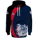 customized gonzaga bulldogs minimalist design blue black hoodie best selling