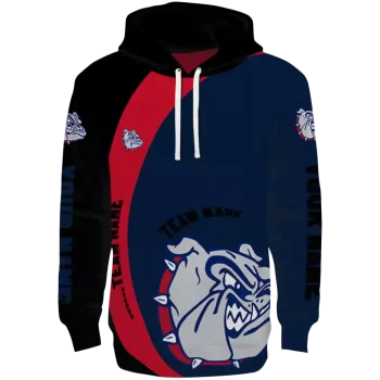 customized gonzaga bulldogs minimalist design blue black hoodie best selling