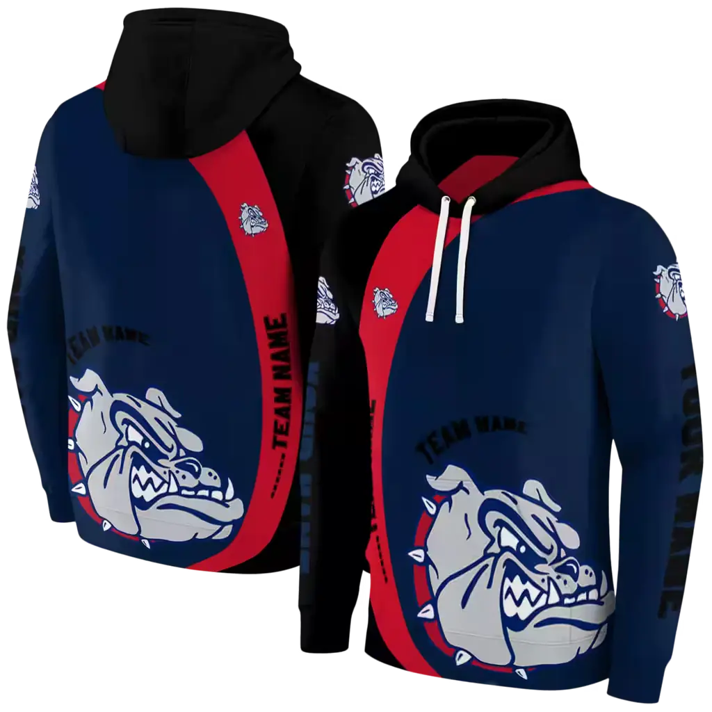 customized gonzaga bulldogs minimalist design blue black hoodie fashion forward customized gonzaga bulldogs minimalist design blue black hoodie fashion forward