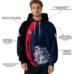 customized gonzaga bulldogs minimalist design blue black hoodie best selling