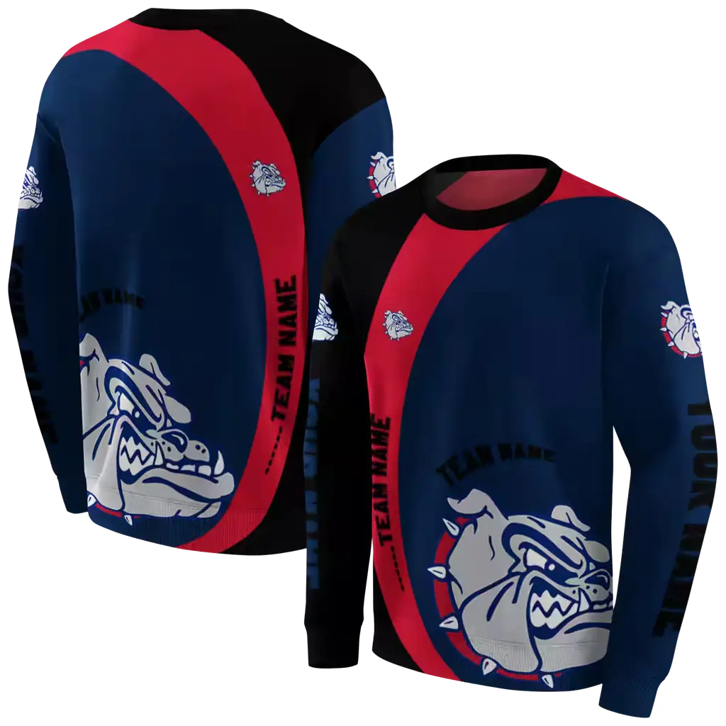 customized gonzaga bulldogs minimalist design blue black hoodie premium grade customized gonzaga bulldogs minimalist design blue black hoodie premium grade