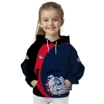 customized gonzaga bulldogs minimalist design blue black hoodie best selling