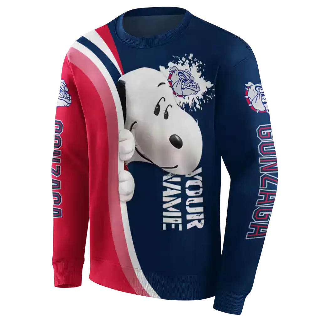 customized gonzaga bulldogs peeking snoopy blue hoodie new arrival customized gonzaga bulldogs peeking snoopy blue hoodie new arrival