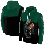customized hawaii rainbow warriors baby groot green black hoodie best selling