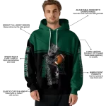 customized hawaii rainbow warriors baby groot green black hoodie best selling