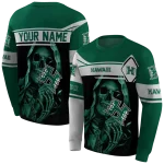 customized hawaii rainbow warriors grim reaper green black hoodie best selling