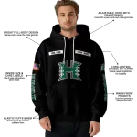 customized hawaii rainbow warriors punisher skull black hoodie best selling