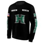 customized hawaii rainbow warriors punisher skull black hoodie best selling