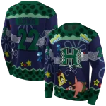 customized hawaii rainbow warriors spongebob patrick star green navy hoodie best selling