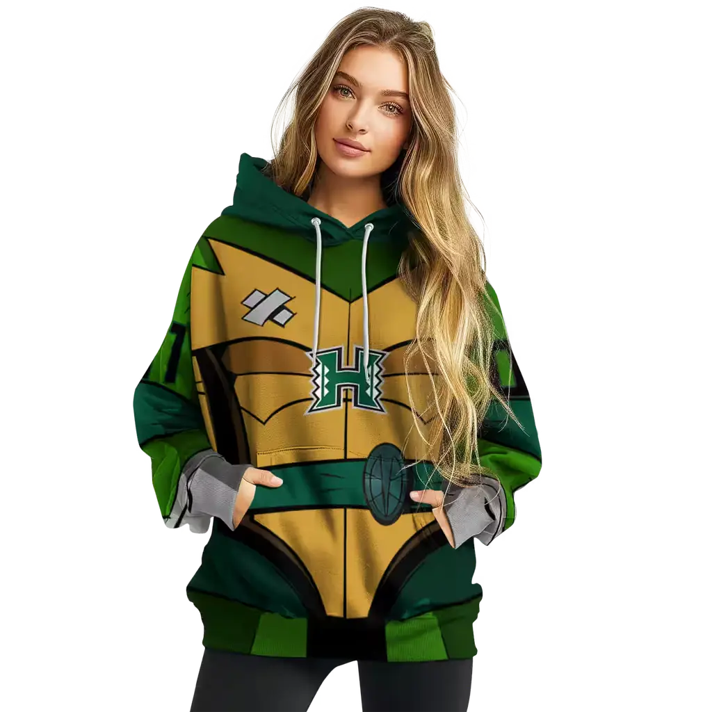 customized hawaii rainbow warriors superhero armor green hoodie high quality customized hawaii rainbow warriors superhero armor green hoodie high quality