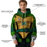 customized hawaii rainbow warriors superhero armor green hoodie best selling