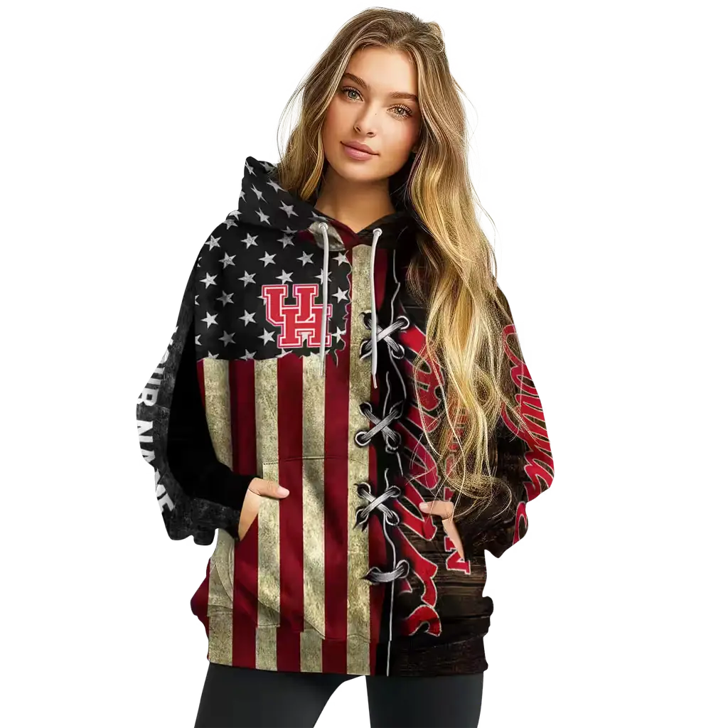 customized houston cougars american pride hoodie high quality customized houston cougars american pride hoodie high quality