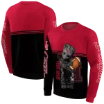 customized houston cougars baby groot red black hoodie best selling