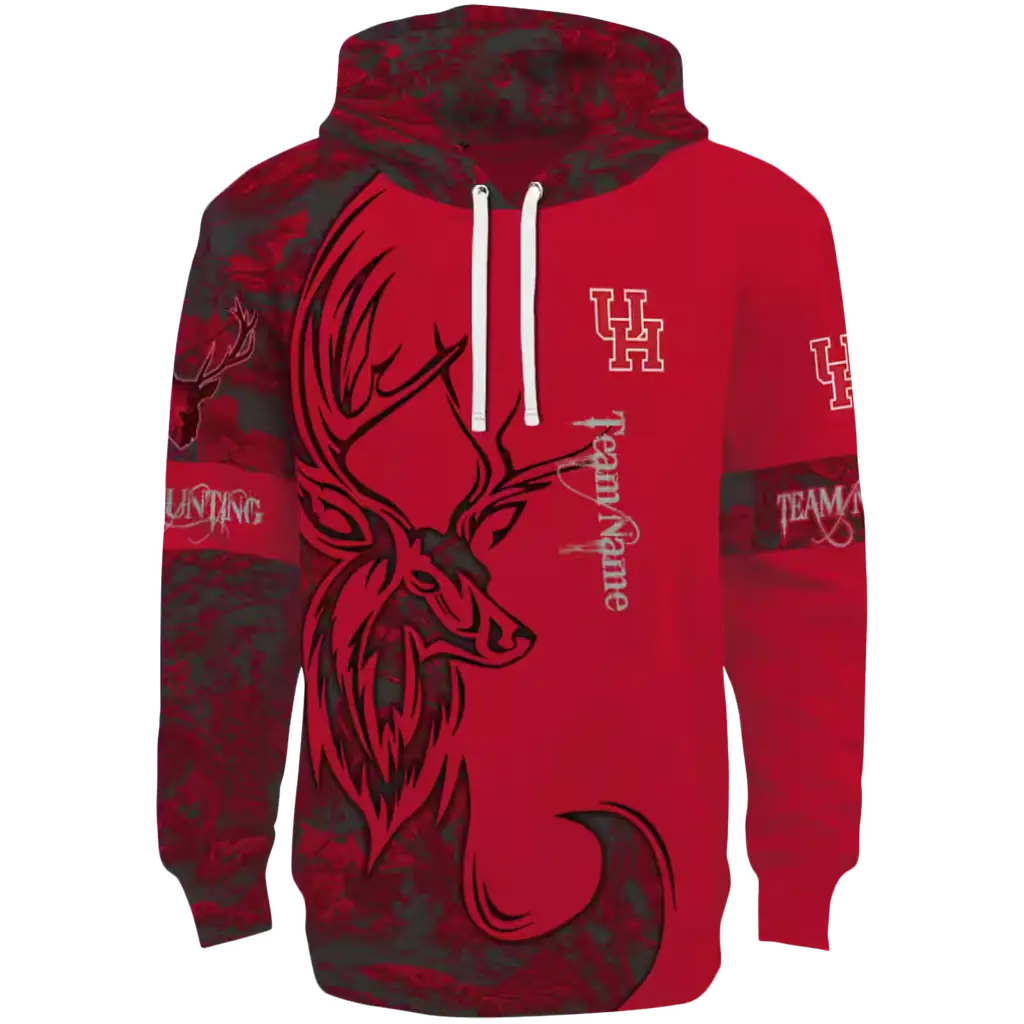 customized houston cougars deer silhouette red hoodie best selling customized houston cougars deer silhouette red hoodie best selling