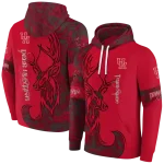 customized houston cougars deer silhouette red hoodie best selling