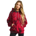 customized houston cougars deer silhouette red hoodie best selling