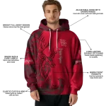 customized houston cougars deer silhouette red hoodie best selling