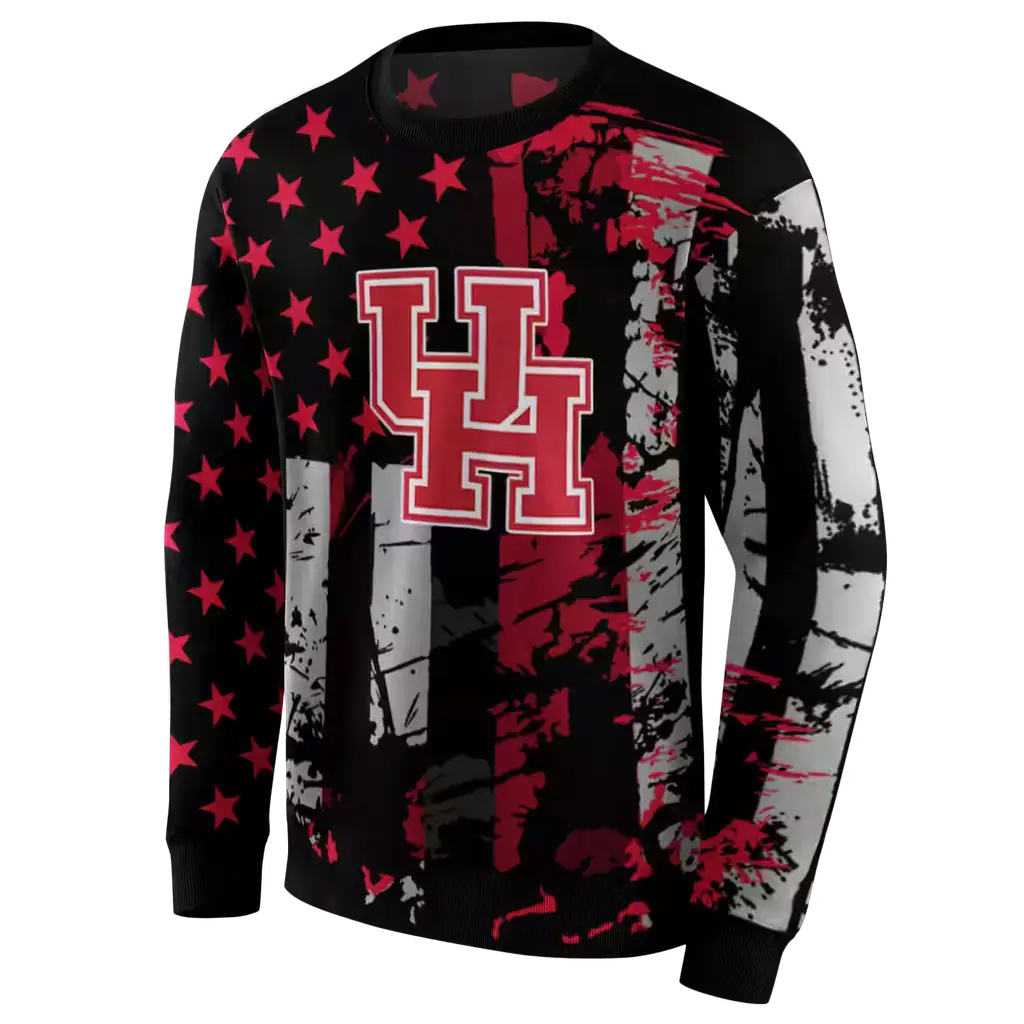 customized houston cougars distressed flag red black hoodie new arrival customized houston cougars distressed flag red black hoodie new arrival