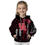 customized houston cougars distressed flag red black hoodie best selling
