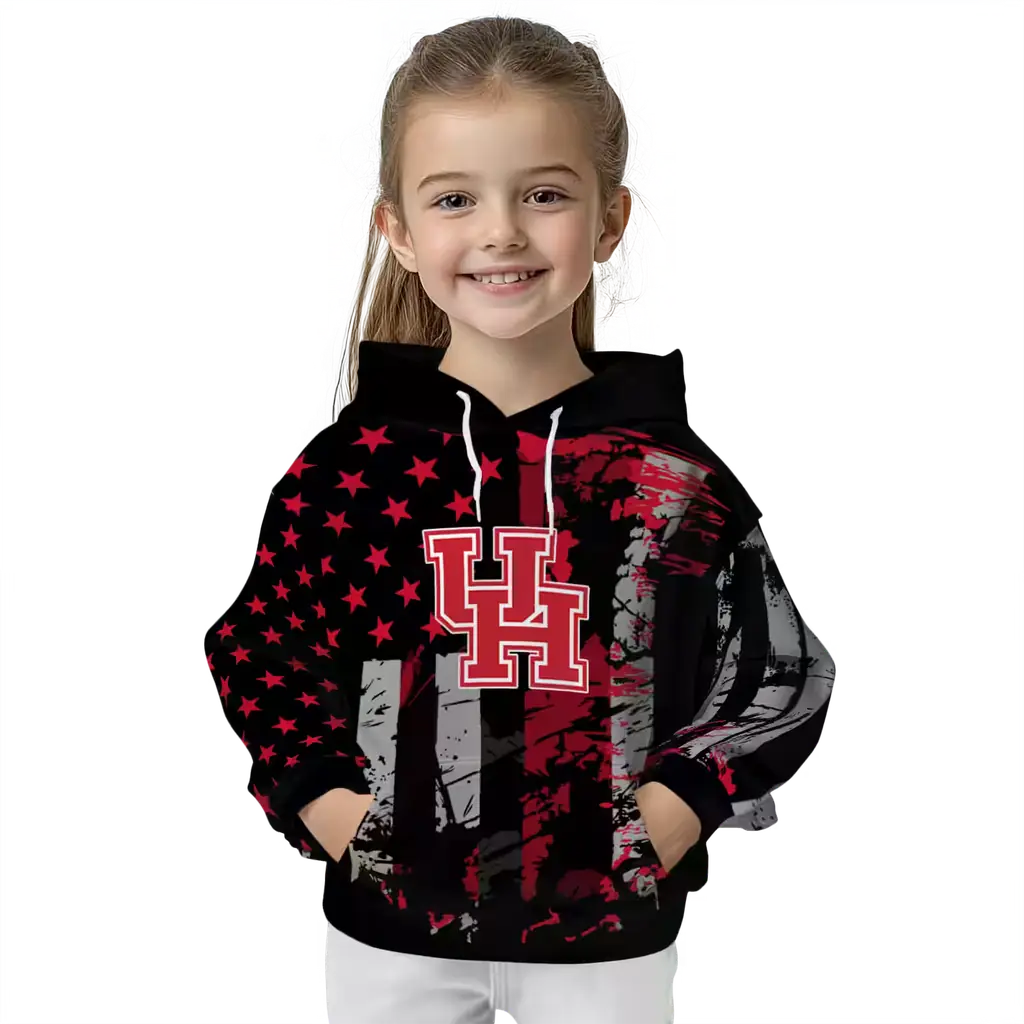 customized houston cougars distressed flag red black hoodie top rated customized houston cougars distressed flag red black hoodie top rated