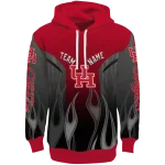 customized houston cougars flame design red hoodie best selling