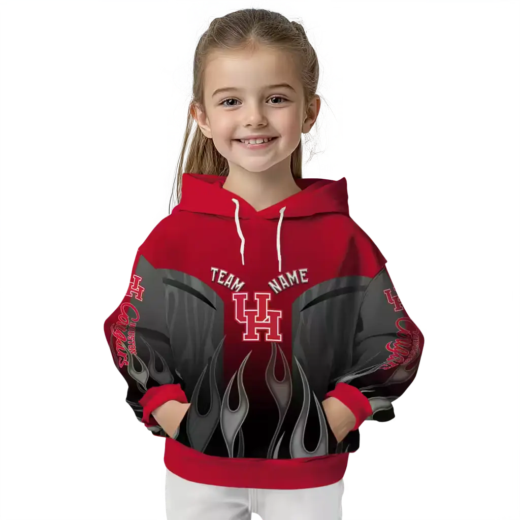 customized houston cougars flame design red hoodie top rated customized houston cougars flame design red hoodie top rated