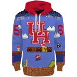 customized houston cougars mario blue black hoodie best selling