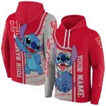 customized houston cougars stitch red hoodie best selling